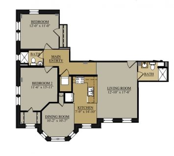 2 Bed / 2 Bath / 1,040 sq ft / Deposit: $1,760 / Contact Us for Pricing as there are several unique styles.